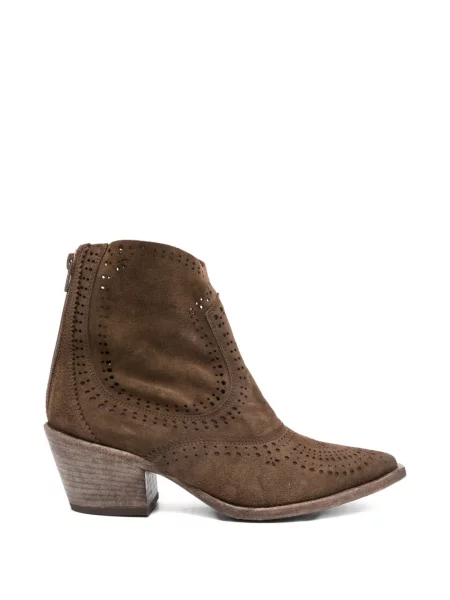 Botine Curiositè din piele cowboy maro