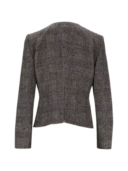 Geacă Emporio Armani în carouri negru