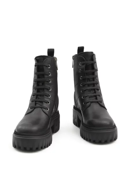 Botine Hogan cu șireturi cu platformă din dantelă negru