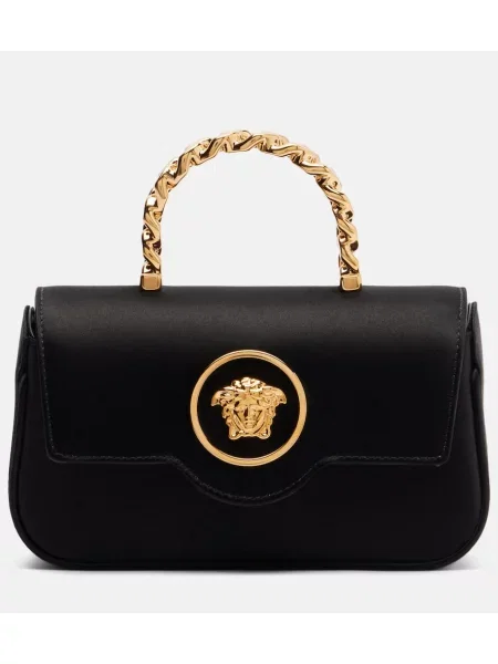 Geantă Versace din satin negru
