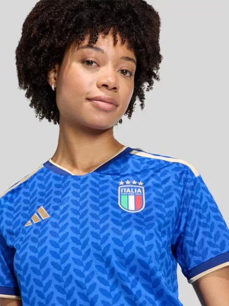 T-shirt z dzianiny o kroju regular fit model ITALIA Adidas Sportswear niebieska