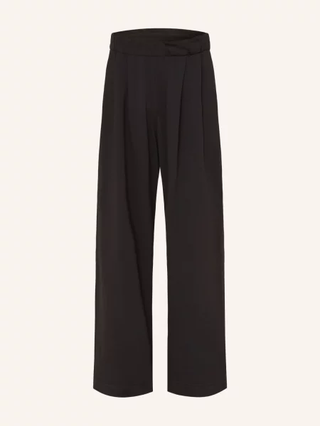 Dries Van Noten Kalhoty Hama Z Teplákoviny černá