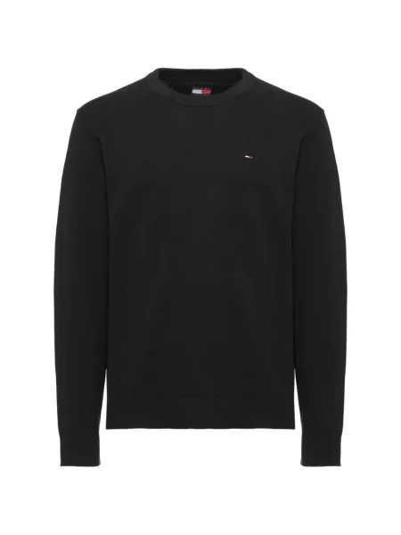 Haftowany sweter Tommy Hilfiger czarny