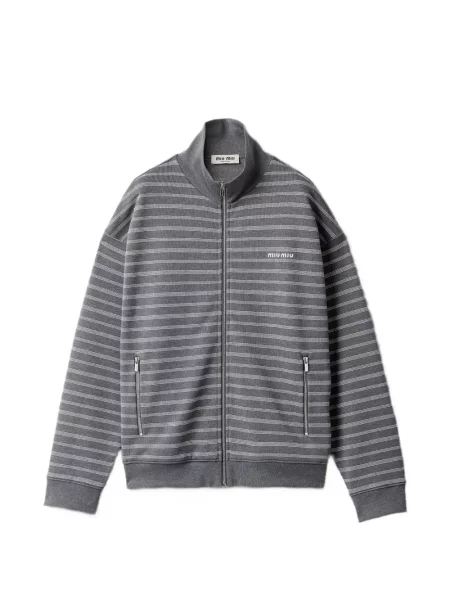 Geacă Miu Miu din fleece gri