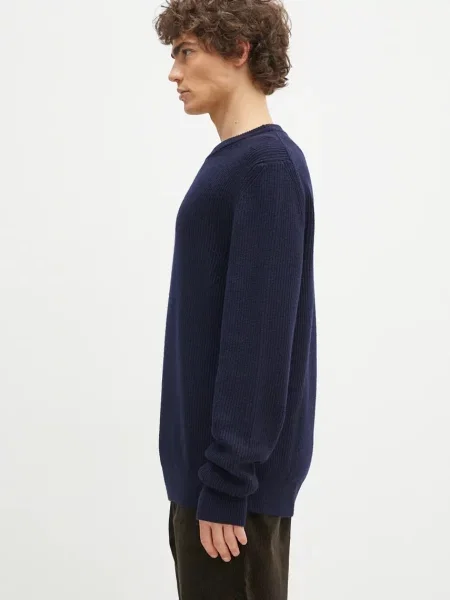 Norse Projects sweter wełniany Henning Merino Crew granatowy