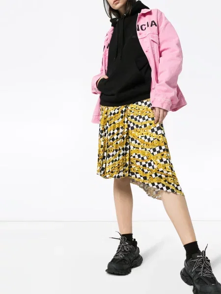 Fustă Balenciaga asimetrică alb