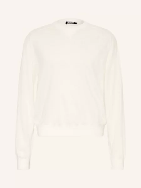 Jacquemus Sweter Le Sweater Brode weiss biały