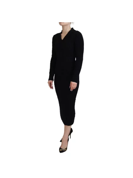 Sukienka ołówkowa Dolce And Gabbana wełniana czarna