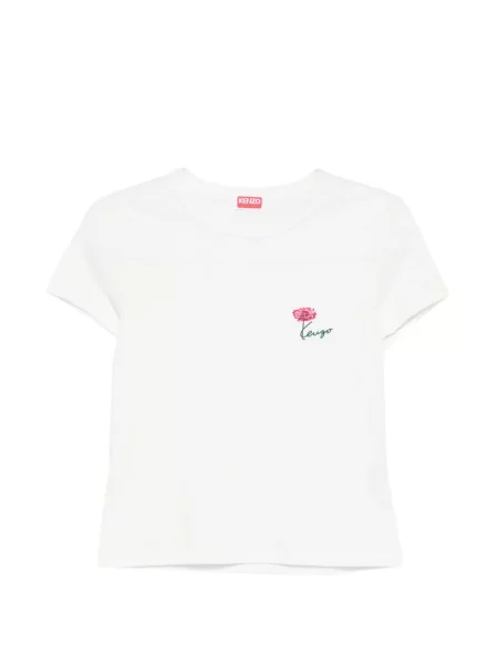 Tricou Kenzo cu model floral alb
