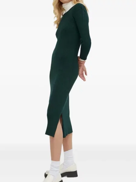 Rochie midi Bruuns Bazaar până la genunchi de costum verde