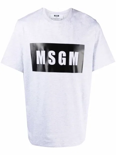 Tricou Msgm cu imagine gri