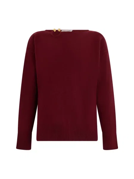 Sweter Alberta Ferretti wełniany czerwony