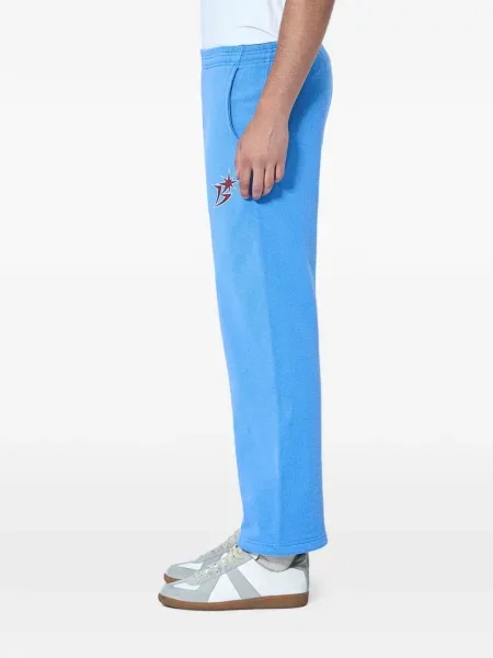 Pantaloni Bott cu broderie alergare albastru