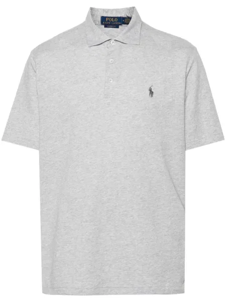 Svilena odgovarati polo majica Polo Ralph Lauren karirana plava