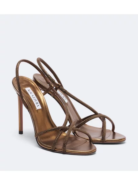Sandale Aquazzura din piele slingback maro