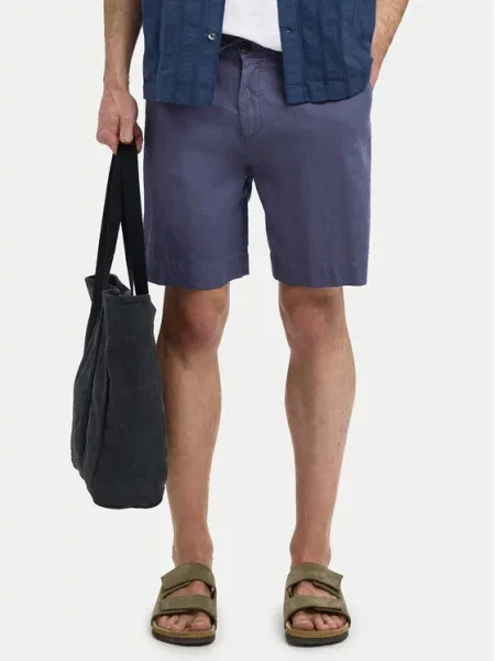 Selected Homme Шорти з тканини фіолетовий