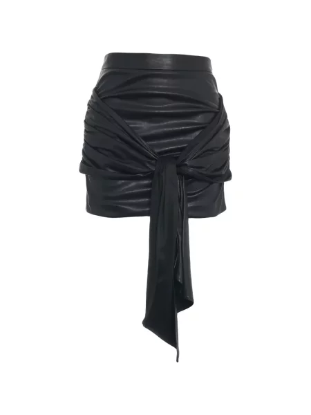 Fusta mini Elisabetta Franchi cu volane cu legături negru