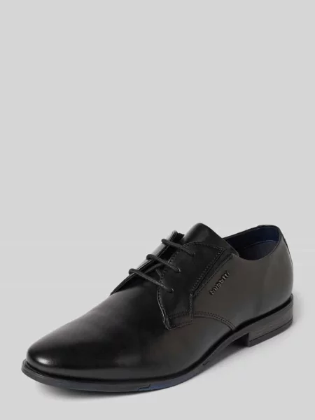 Buty derby ze skóry naturalnej model ‘GAPO’ Bugatti czarny