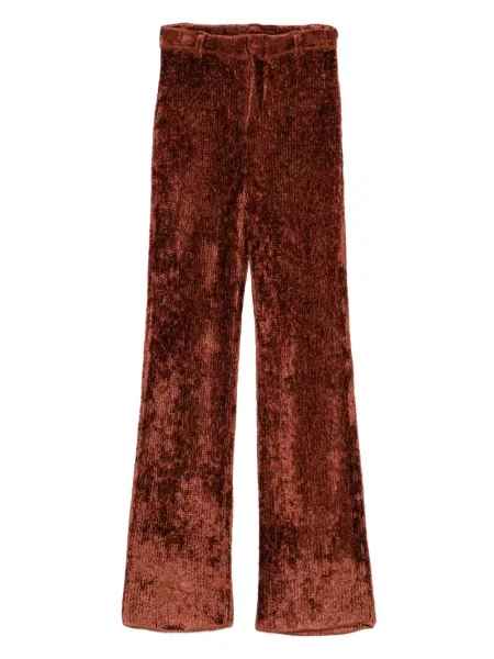 Pantaloni Aya Muse tricotate maro