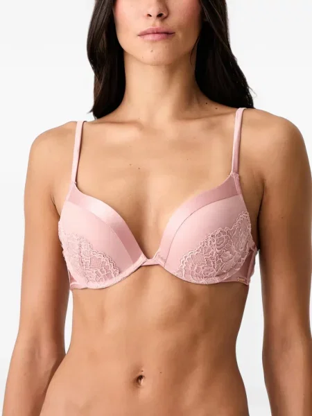 Sutien Guess din dantelă roz