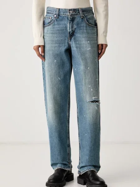 Levi's blugi loose pentru femei LOOSE TAPER albastru