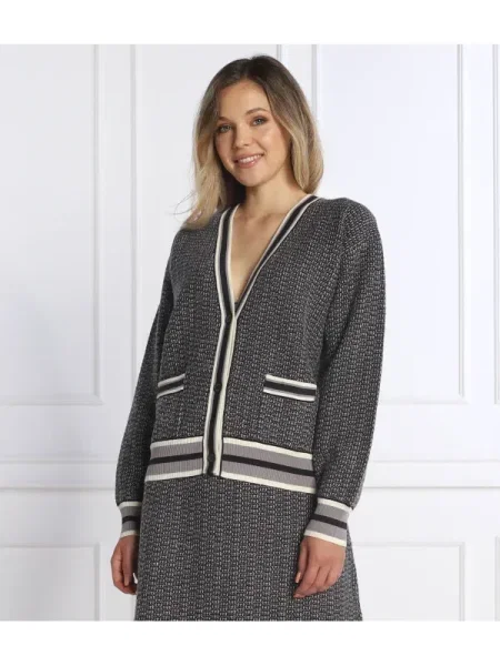 Joop! Cardigan cu adaos de lână gri