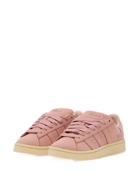 Sneakerși Adidas Campus cu imagine alergare din piele de căprioară negru