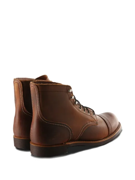 Боти Red Wing Shoes с връзки с дантела червено