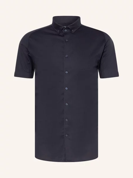 Desoto Košile S Krátkým Rukávem Slim Fit Ze Žerzejového Materiálu tmavě modrá