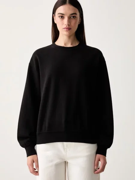 Geacă de blugi Calvin Klein cu glugă negru