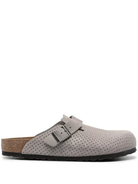 Sandale Birkenstock din piele de căprioară gri