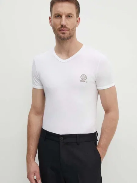 Versace tricou barbati cu imprimeu alb
