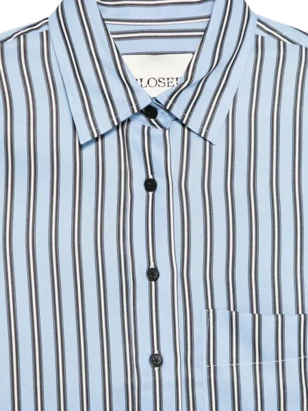 Cropp cămașă Closed cu dungi albastru