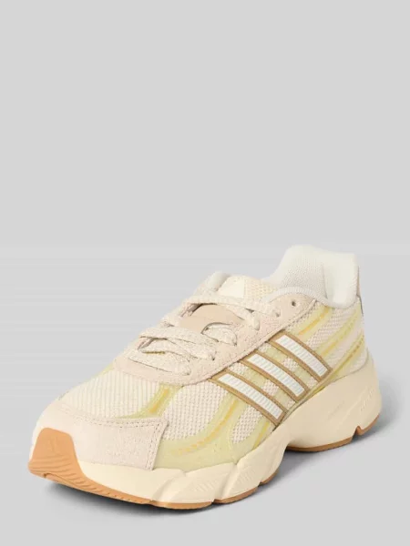 Sneakersy o niskim kroju z detalami w imitacji weluru Model TECHNOCHAOS Adidas Sportswear białe