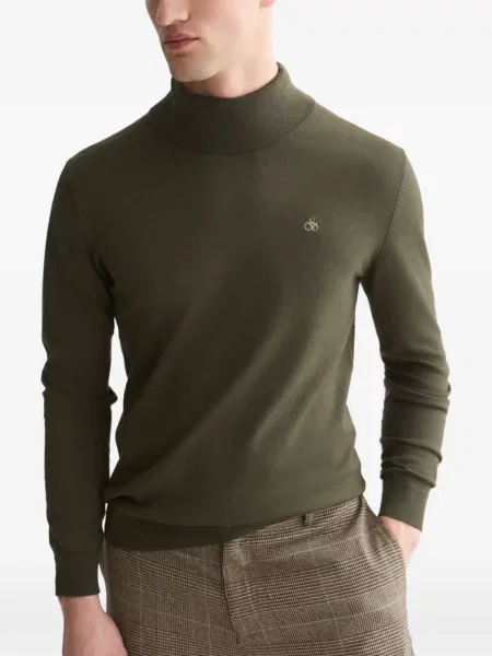 Pulover Scotch & Soda cu broderie verde