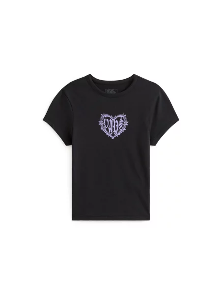 VANS Tricou Barbed Heart mov lavandă negru