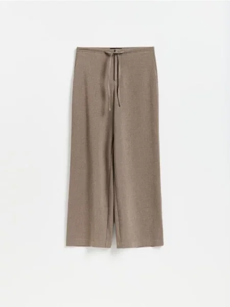 Reserved Pantaloni cu șnur decorativ bej