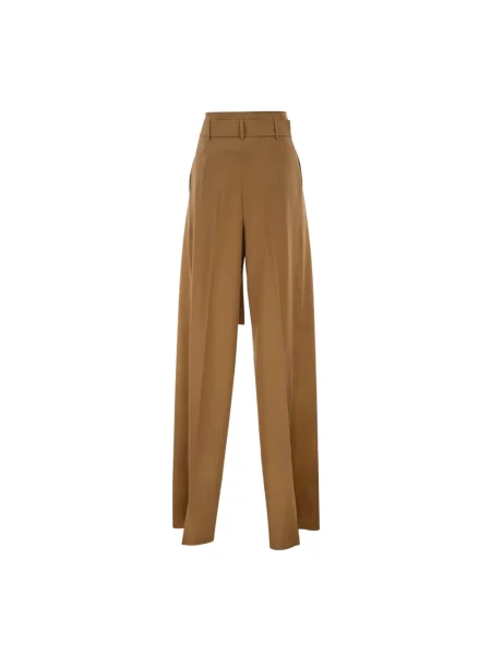 Spodnie Max Mara Studio wełniane beżowe