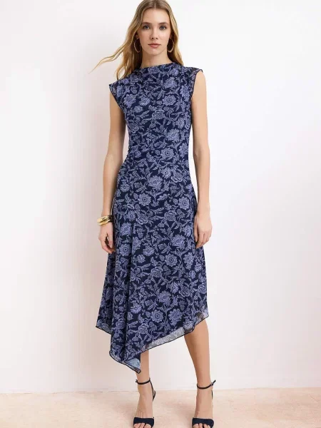 Trendyol Rochie bleumarin alb