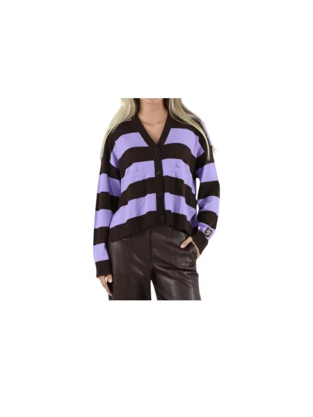 Wielobarwność kardigan Liu Jo wełniany brązowy