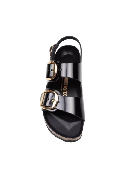 Sneakers Birkenstock Milano Big Buckle Natural Leather Patent High-Shine Black EUR 37 czarne