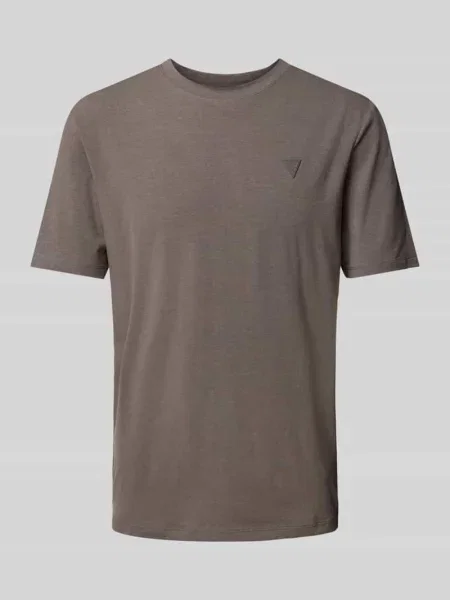 T-shirt z okrągłym dekoltem model ‘HEDLEY’ Guess Activewear brązowa