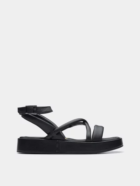 Шкіряні Сандалії Clarks Alda Cross чорний