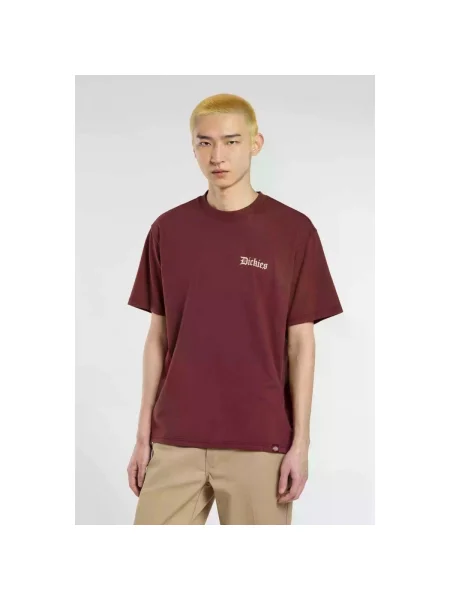 DICKIES Póló Diner krém / rozsdabarna