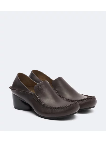 Pantofi cu toc Loewe din piele maro