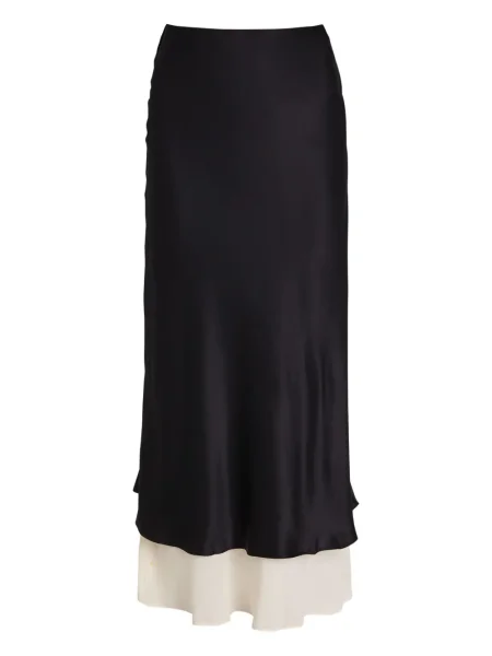 Fustă midi Reformation până la genunchi negru