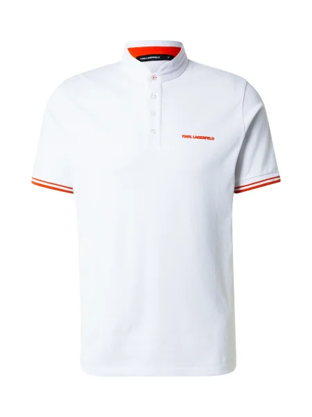 Polo majica KARL LAGERFELD bela