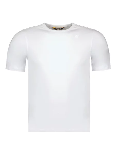 Tricou K-way cu decolteu rotund alb
