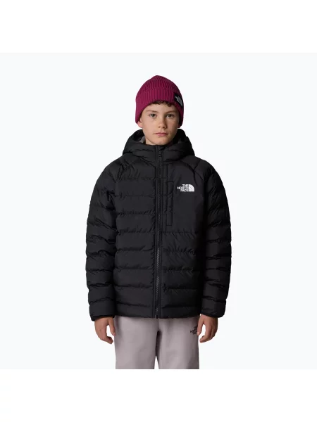 Geacă călduroasă pentru copii The North Face Reversible Perrito negru/perlă fumurie negru