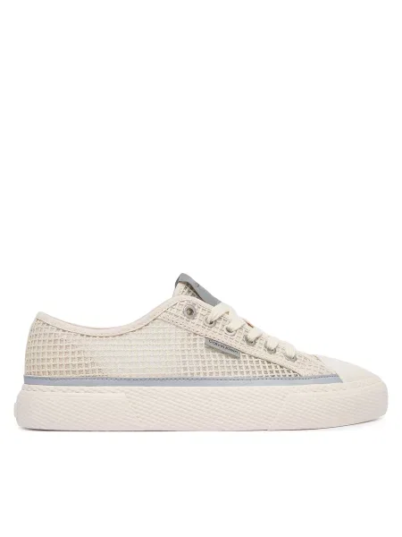 Teniși Calvin Klein Vulc Laceup Low Raffia bej